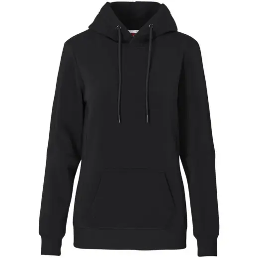 Ladies Vital Hooded Sweater Black Front